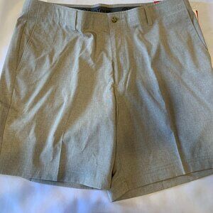 PGA Tour Size 38 Khaki Heather Active Waist Band Shorts NWT